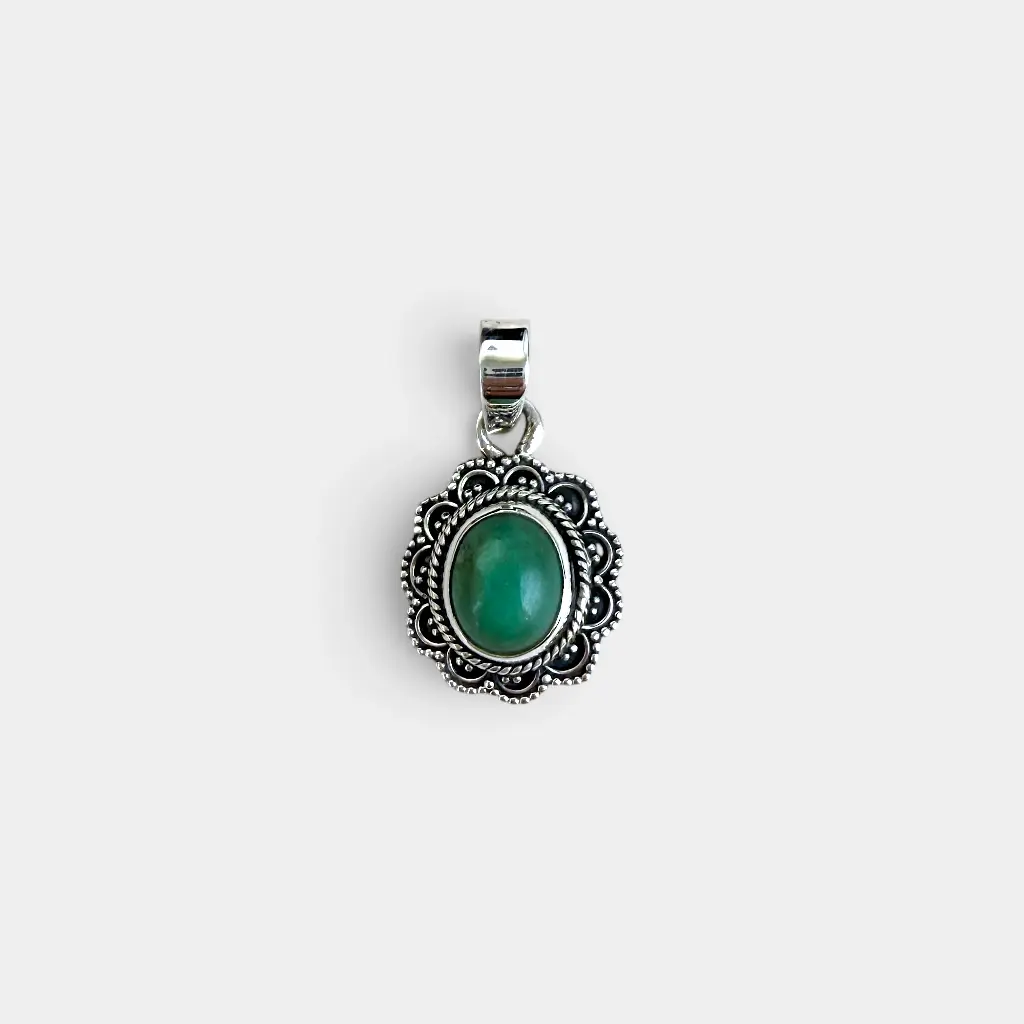 Pendentif – Argent 925 – Chrysoprase [0681]
