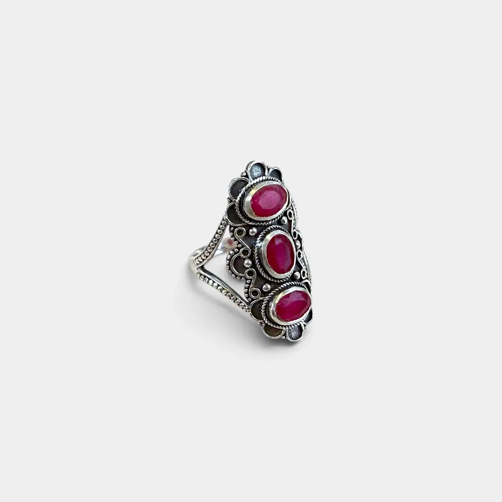 [BAAR-3655-55] Bague – Argent 925 – Rubis [3655]