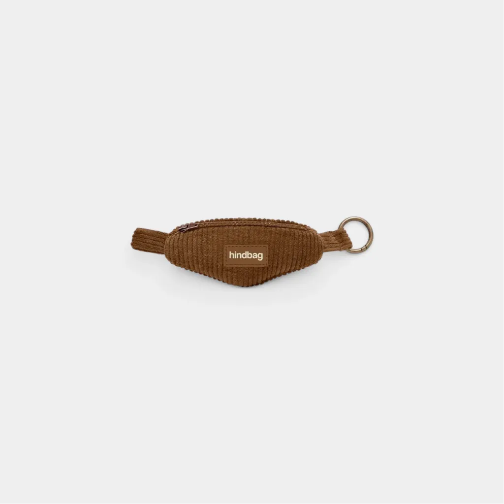 [HIND-7HINDCOME2_VEL_MAC_ETST] Porte-clés 'Côme' – Velours macchiato – Hindbag