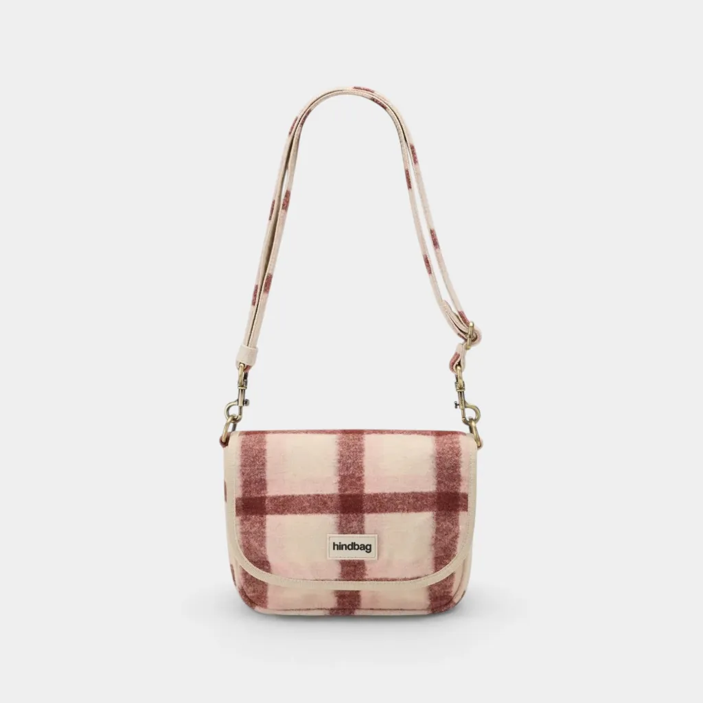 [HIND-7HINDMARGAULT_TARTAN_ROSE_EB] Sac à main 'Margault' – Tartan rose – Hindbag