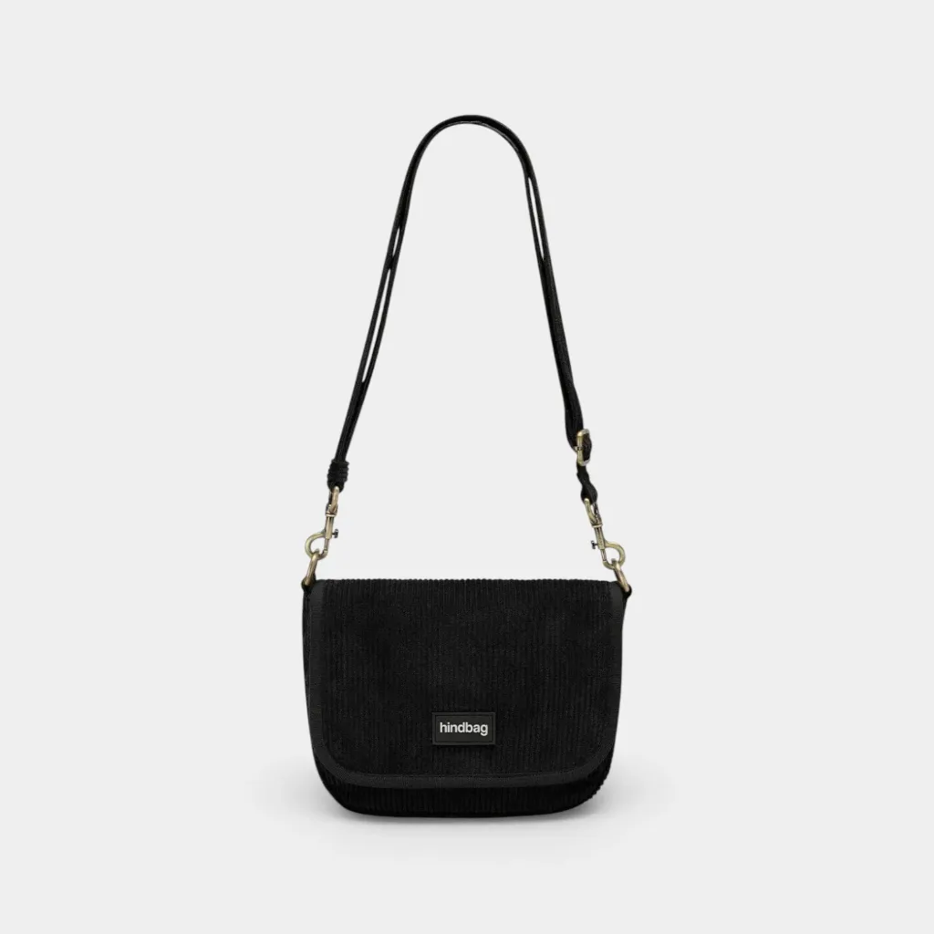 [HIND-7HINDMARGAULT_VEL_N_ETST] Sac à main 'Margault' – Velours noir – Hindbag
