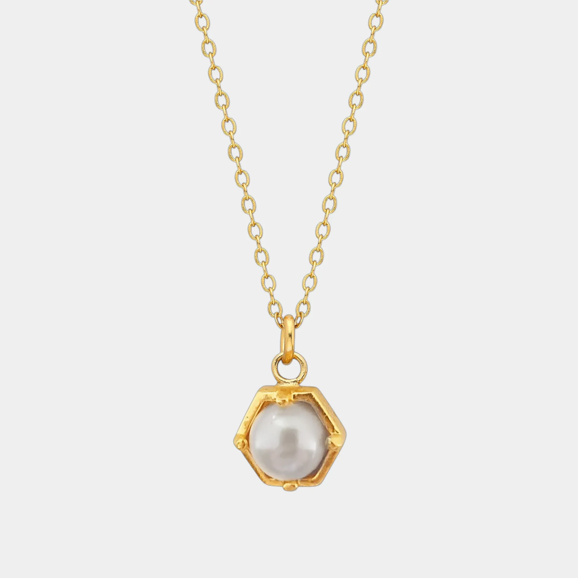 [TCS-IFN297L] Collier – Laiton plaqué or – Perle – The Craftshop