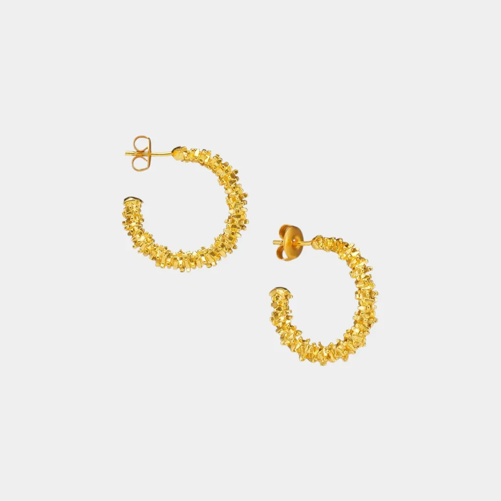 [TCS-AE019A] Boucles d'oreilles – Laiton plaqué or – The Craftshop