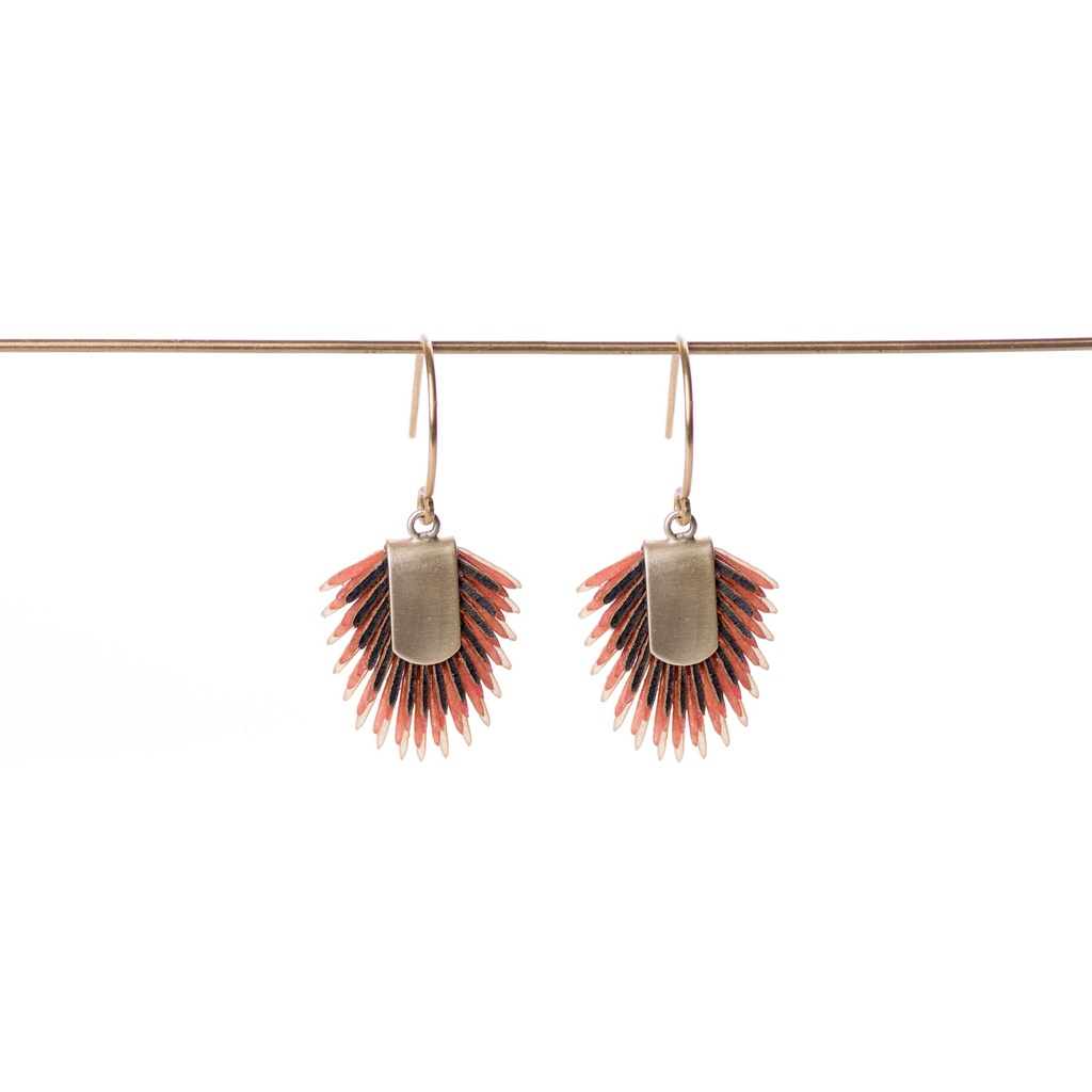 Boucles d'oreilles 'Areca Mini' – Rouge – Paca Peca