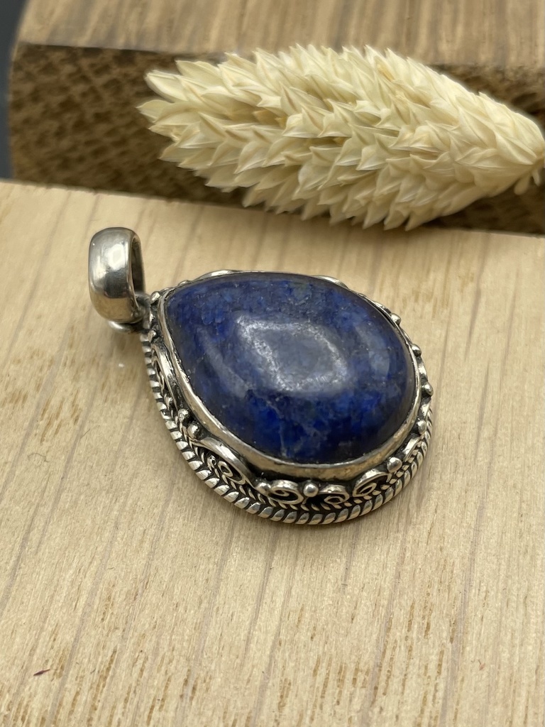 [PEAR-0057-1-14,1-3] Pendentif Argent 925 & Lapis Lazuli [0057]