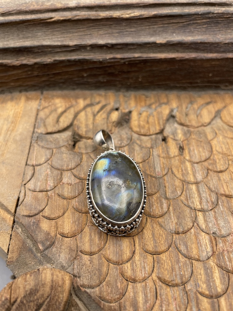 [PEAR-0088-1-12,9-5] Pendentif Argent 925 & Labradorite [0088]