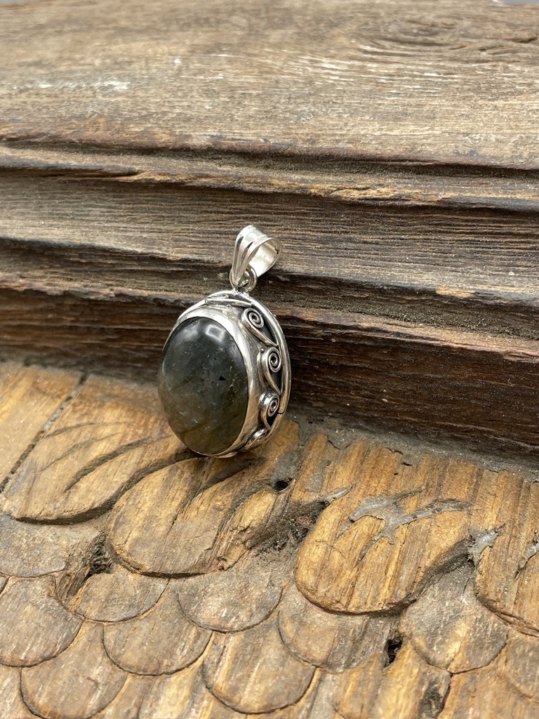 [PEAR-0090-1-12,7-3,5] Pendentif Argent 925 & Labradorite [0090]
