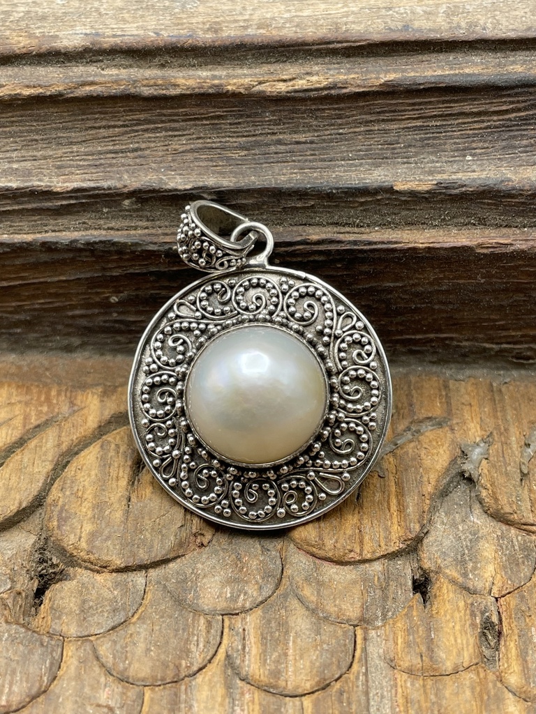 [PEAR-0093-1-7,8-4] Pendentif Argent 925 & Perle de Culture [0093]