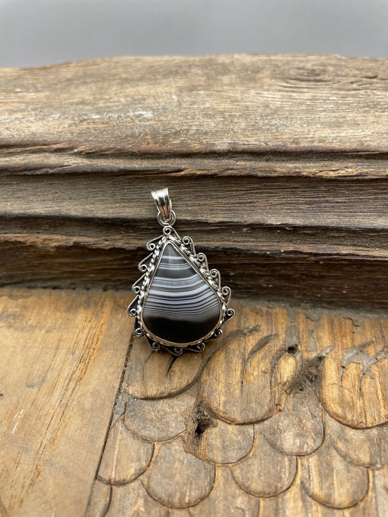 [PEAR-0105-1-13,7-3,5] Pendentif Argent 925 & Pierre Naturelle [0105]