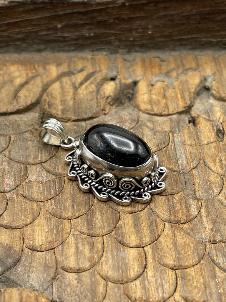 [PEAR-0109-1-14,4-3,5] Pendentif Argent 925 & Œil de Chat [0109]