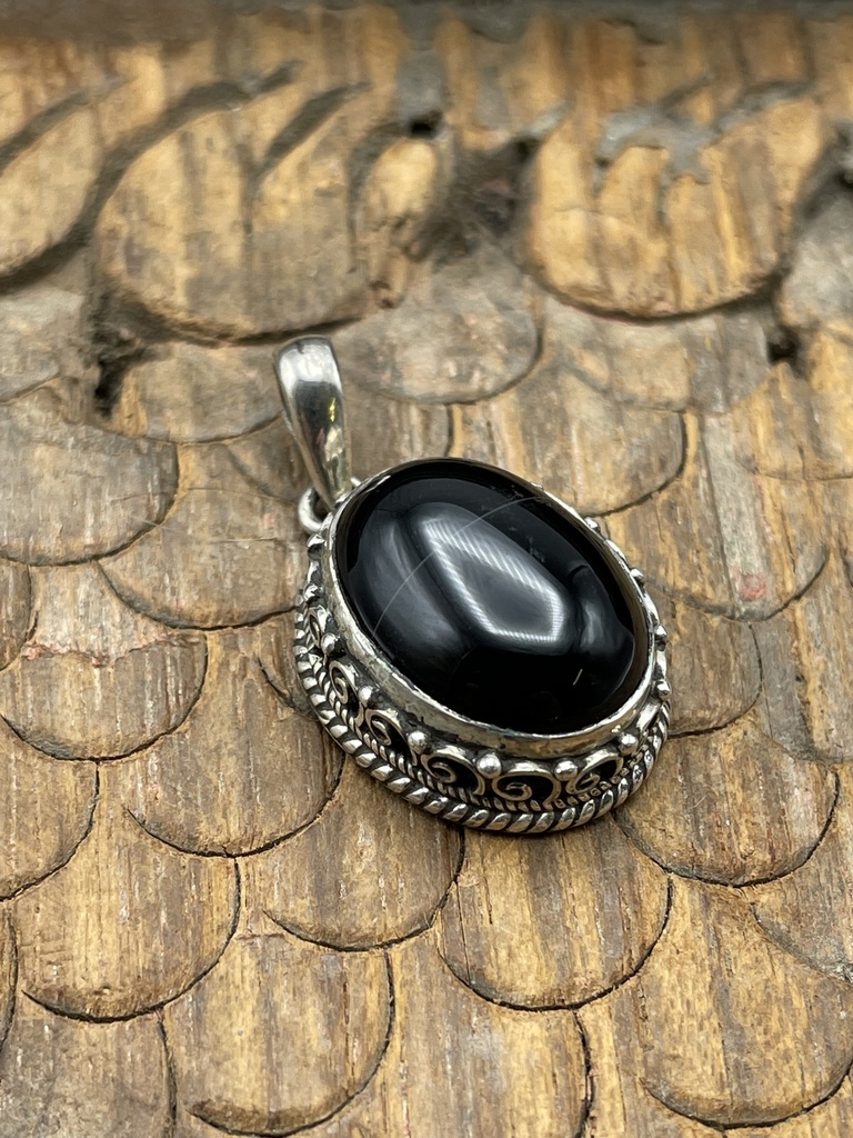 [PEAR-0110-1-13-3] Pendentif Argent 925 & Œil de Chat [0110]