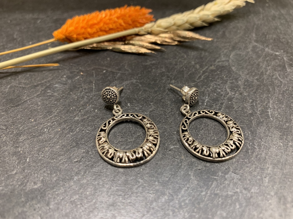 [BOAR-0207-0-6,4-3,5] Boucle d'Oreille Argent 925 [0207]