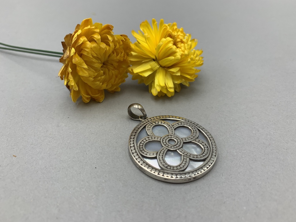 [PEAR-0150-1-10,3-4,5] Pendentif Argent 925 & Nacre [0150]