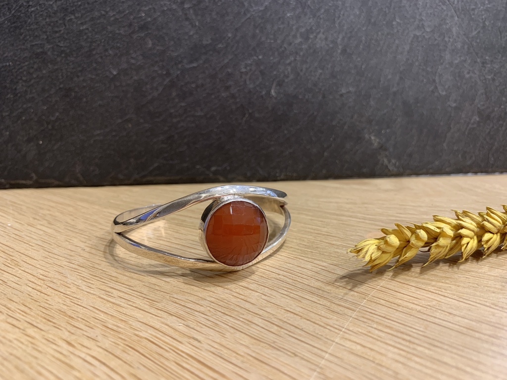 [BRAR-0031-1-30,1-6] Bracelet Argent 925 & Cornaline [0031]