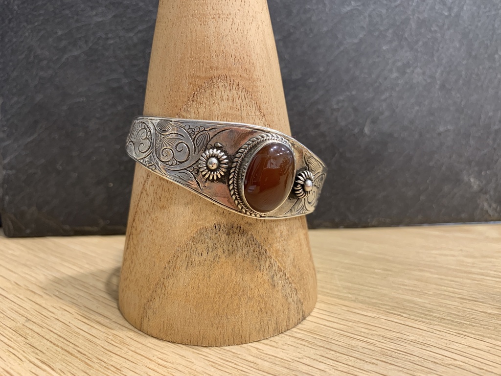 [BRAR-0035-1-40,6-6] Bracelet Argent 925 & Cornaline [0035]