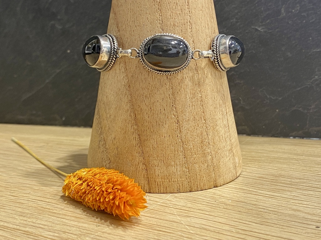 [BRAR-0159-1-31,1-17-19,5] Bracelet Argent 925 & Œil de Chat [0159]