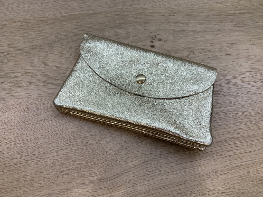 [CRAZY-3002-GOLD] Pochette Cuir métalisé Doré [Pochette]