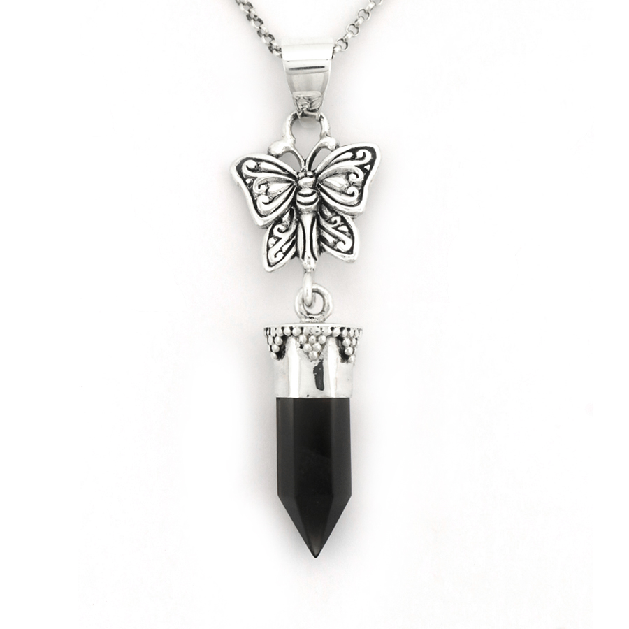 [PEAR-0212-1-6,4-6] Pendentif Argent 925 & Quartz Fumé [0212]
