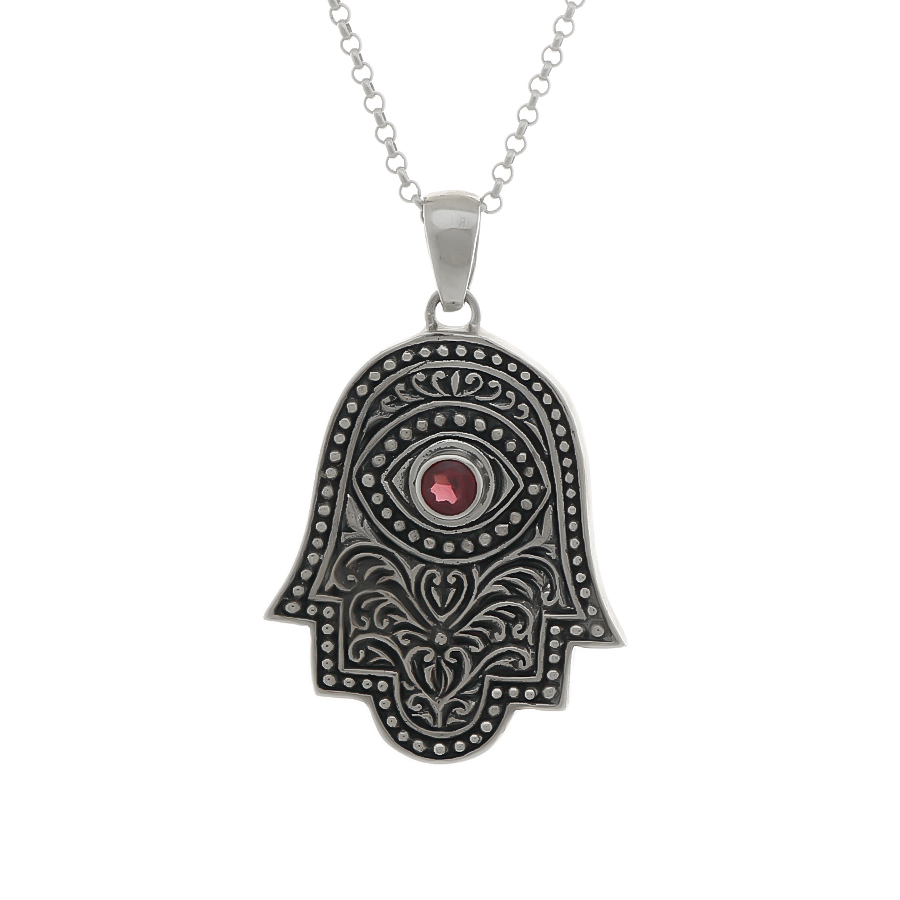 [PEAR-0242-1-6,8-4,3] Pendentif Argent 925 & Grenat [0242]
