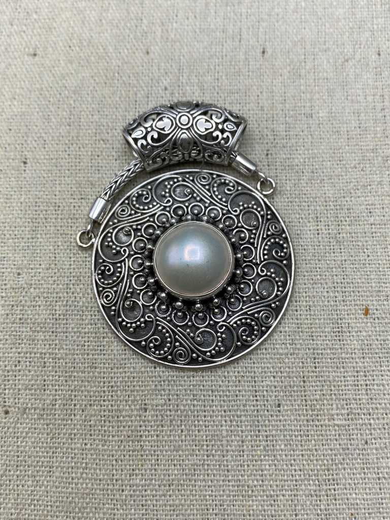 [PEAR-0281-1-17,7-5,3] Pendentif Argent 925 & Perle  [0281]