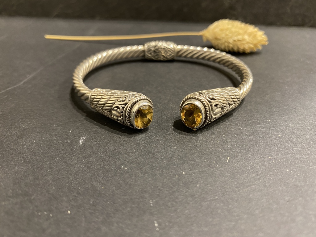 [BRAR-0208-1-24,6-6] Bracelet Argent 925 & Citrine [0208]