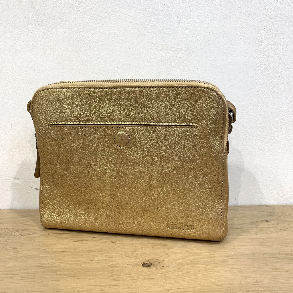 [LEA-0045-LEANA] Sac à Main Cuir Leana Doré 