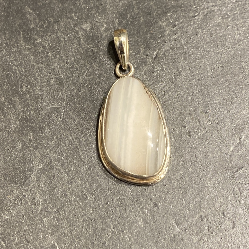 [PEAR-0298-1-12,8-4,4] Pendentif Argent 925 & Agate [0298]