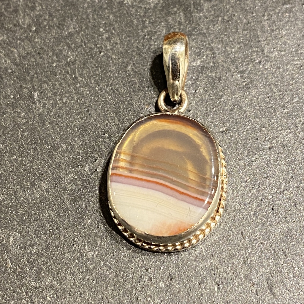 [PEAR-0300-1-8,4-3,5] Pendentif Argent 925 & Agate [0300]