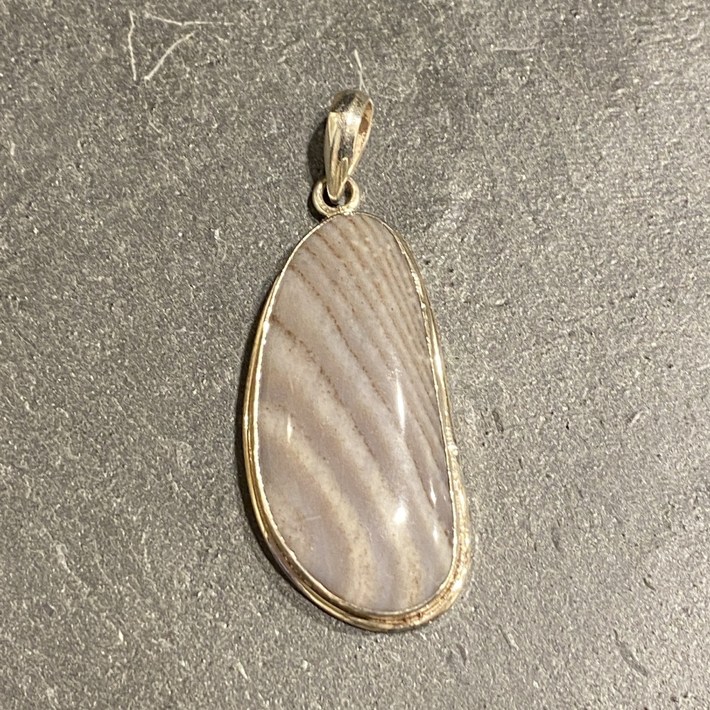 [PEAR-0306-1-19,3-5,5] Pendentif Argent 925 & Agate [0306]
