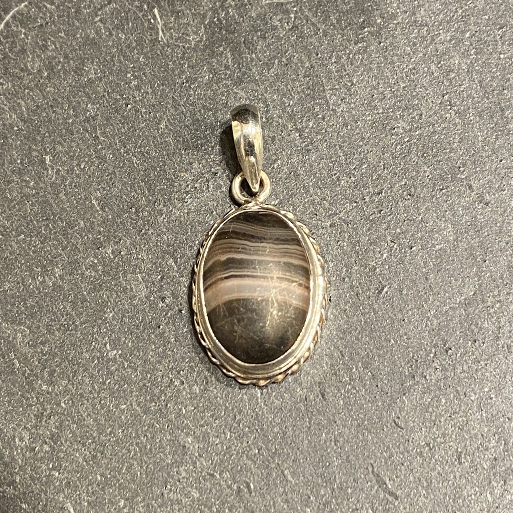 [PEAR-0310-1-9,4-3,5] Pendentif Argent 925 & Agate [0310]