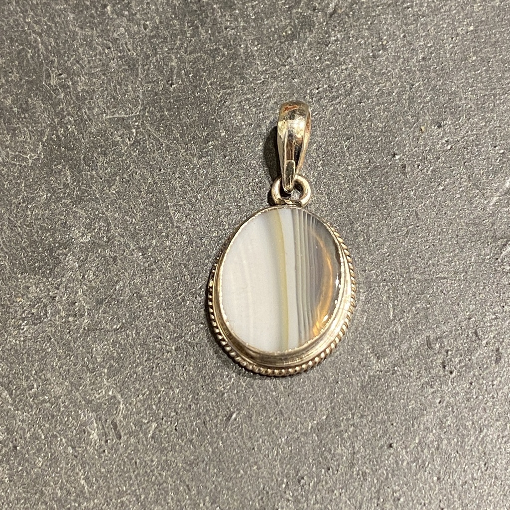 [PEAR-0312-1-8,3-3,3] Pendentif Argent 925 & Agate [0312]