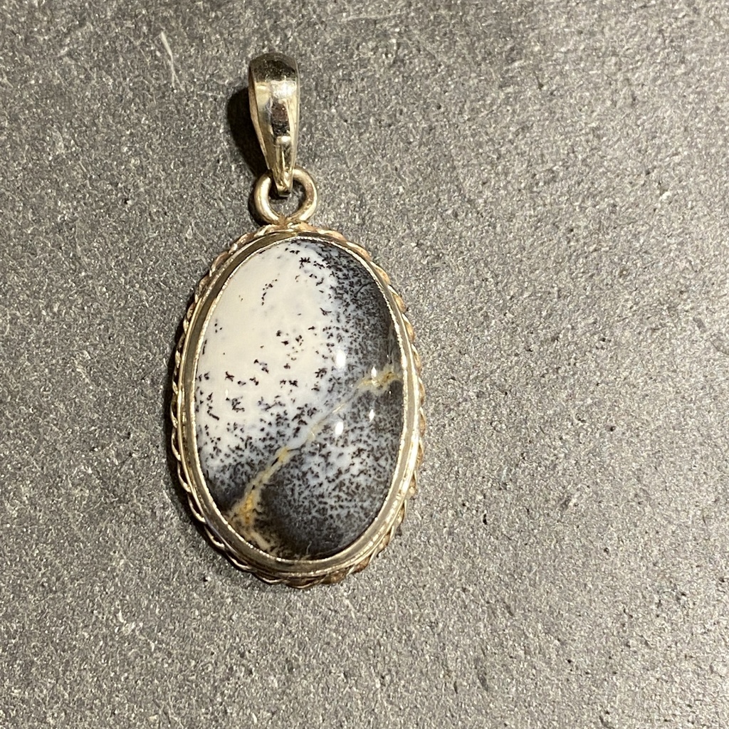 [PEAR-0317-1-12,5-4] Pendentif Argent 925 & Agate [0317]