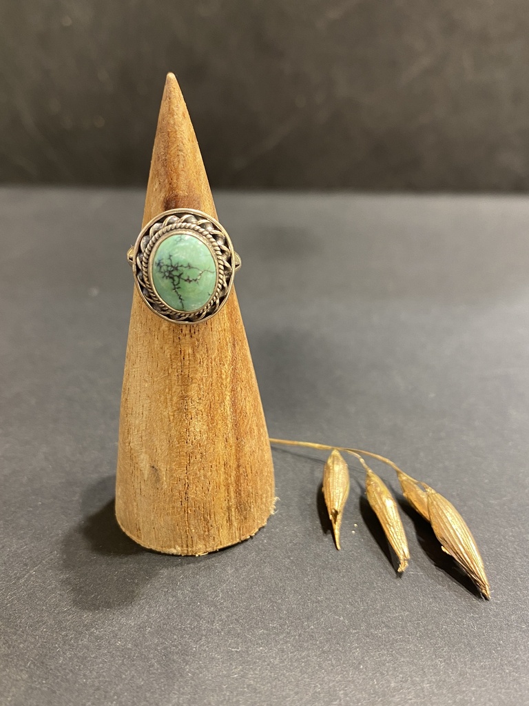 [BAAR-0126-1-4,9-44] Bague Argent 925 & Turquoise [0126]