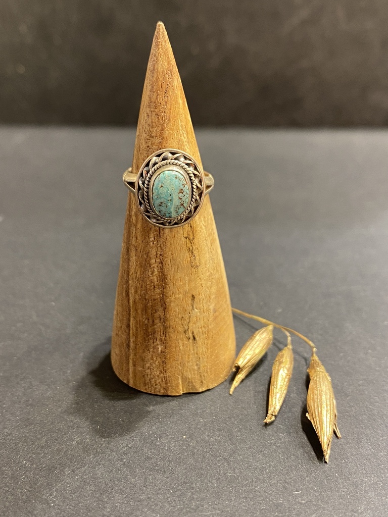 [BAAR-0129-1-4,2-47] Bague Argent 925 & Turquoise [0129]