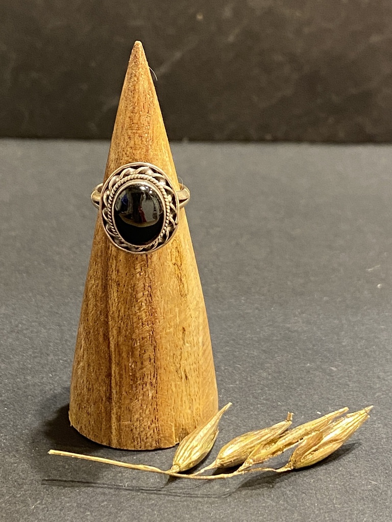 [BAAR-0159-1-4,7-45] Bague Argent 925 & Onyx [0159]