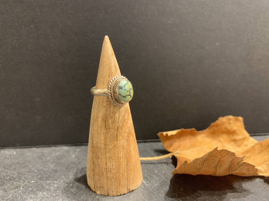 [BAAR-0264-1-4,2-44] Bague Argent 925 & Turquoise [0264]