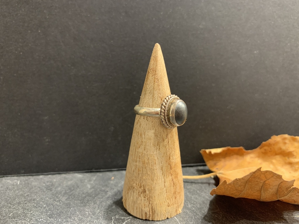[BAAR-0283-1-4,5-46] Bague Argent 925 & Hématite [0283]