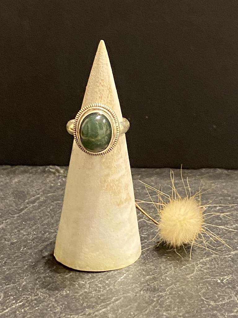 [BAAR-0311-1-6,8-51] Bague Argent 925 & Jaspe Sanguin [0311]