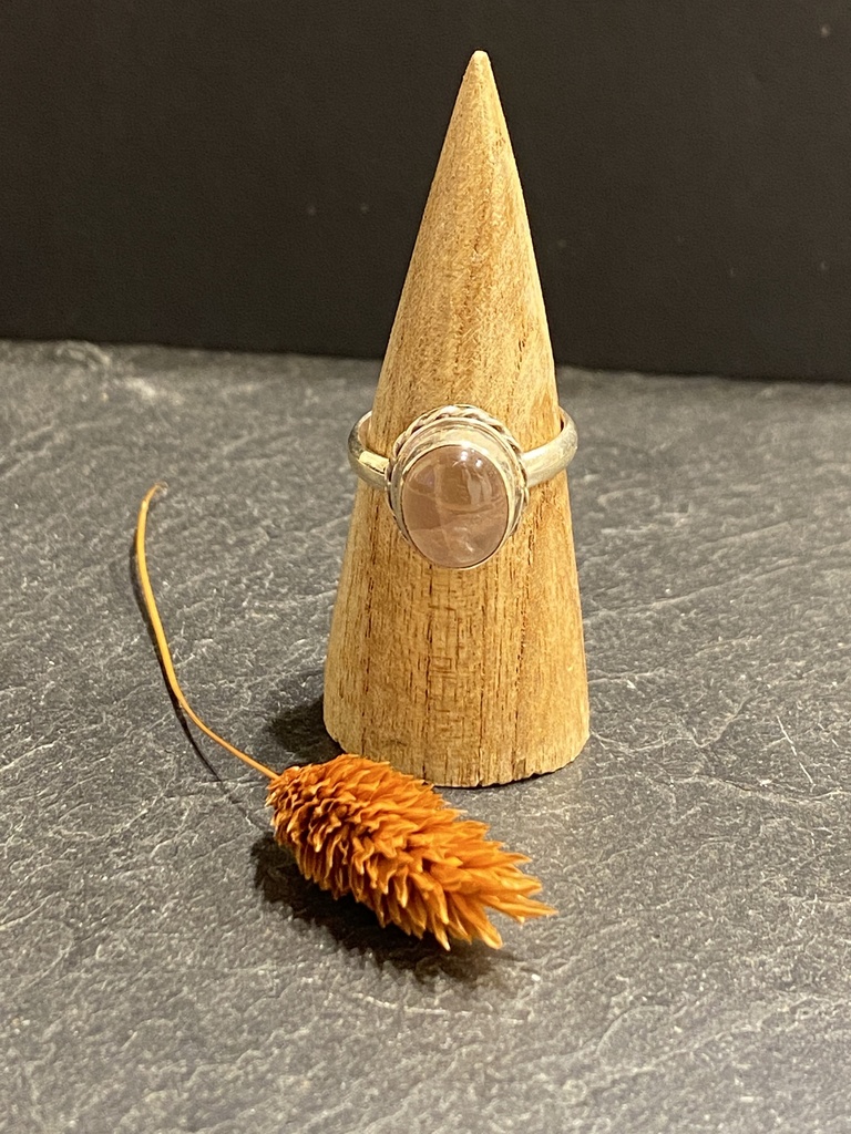 [BAAR-0339-1-6,5-60] Bague Argent 925 & Quartz Rose [0339]