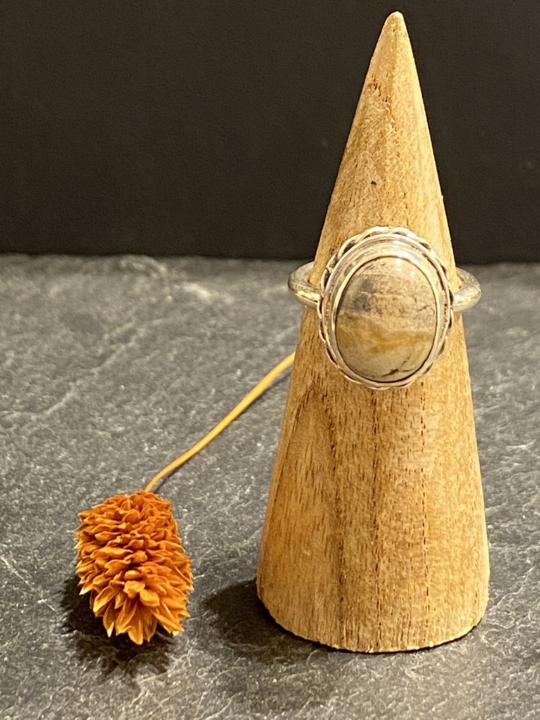 [BAAR-0349-1-6,8-51] Bague Argent 925 & Pierre Naturelle [0349]