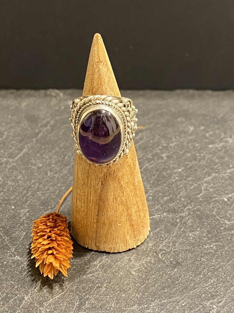 [BAAR-0375-1-13,4-51] Bague Argent 925 & Améthyste [0375]