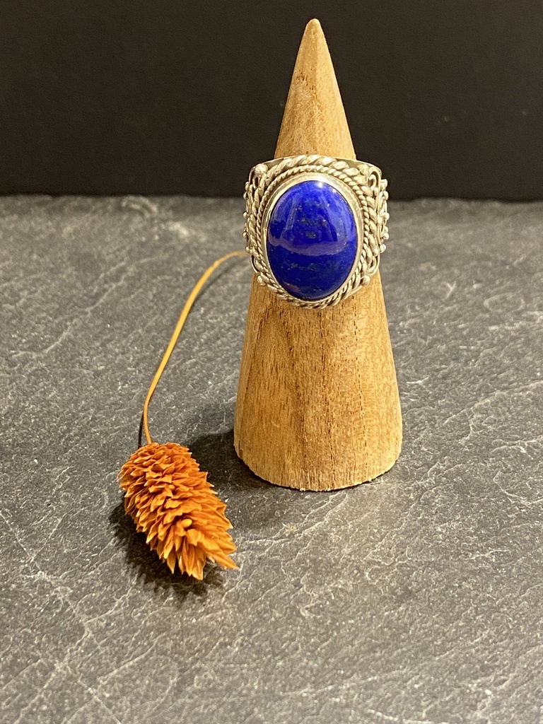 [BAAR-0376-1-13-52] Bague Argent 925 & Lapis Lazuli [0376]
