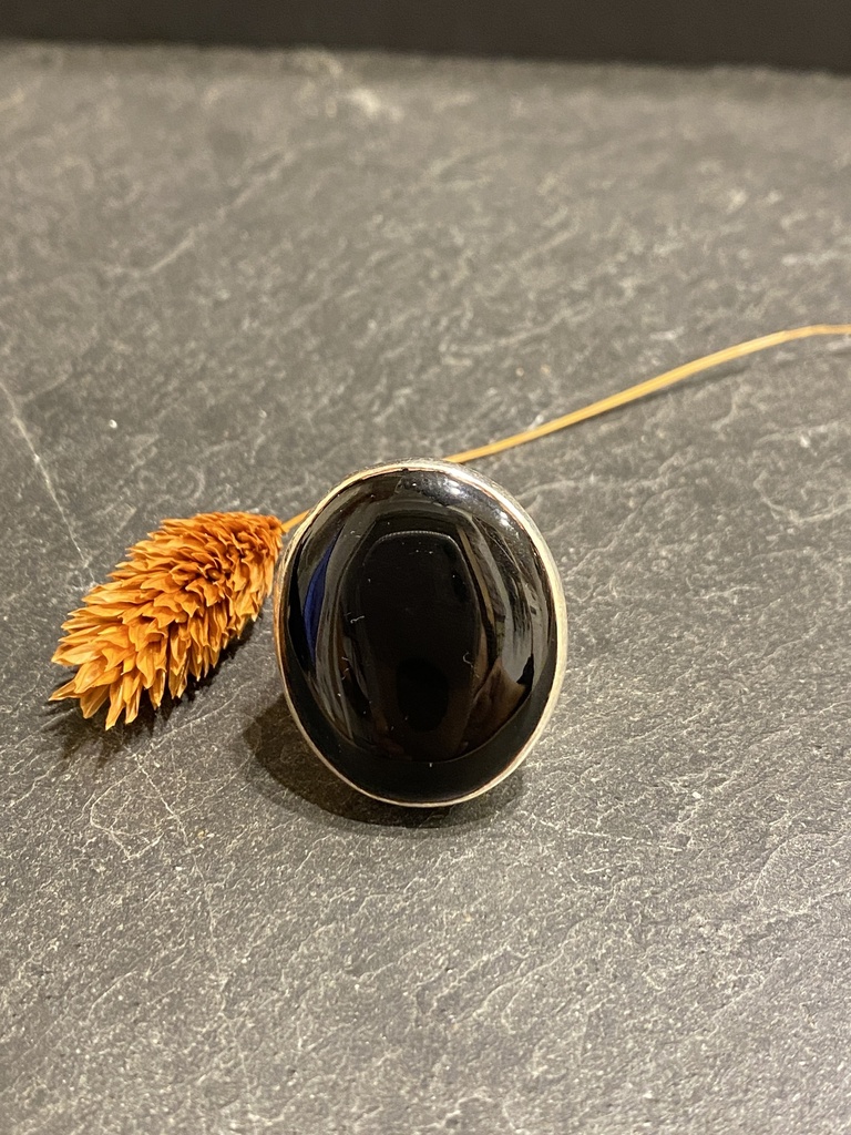 [BAAR-0417-1-24,9-51] Bague Argent 925 & Onyx [0417]