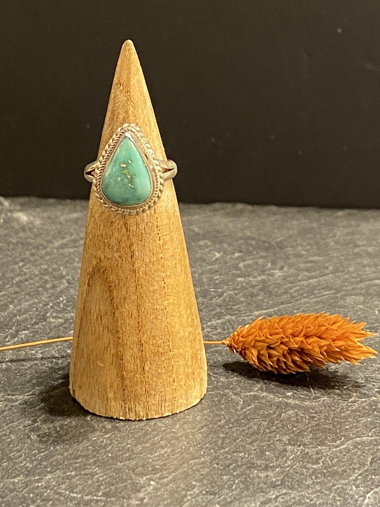 [BAAR-0491-1-5,2-45] Bague Argent 925 & Turquoise [0491]