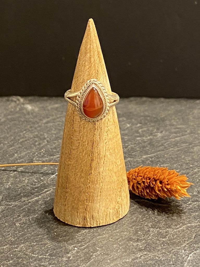 [BAAR-0494-1-4,5-49] Bague Argent 925 & Cornaline [0494]