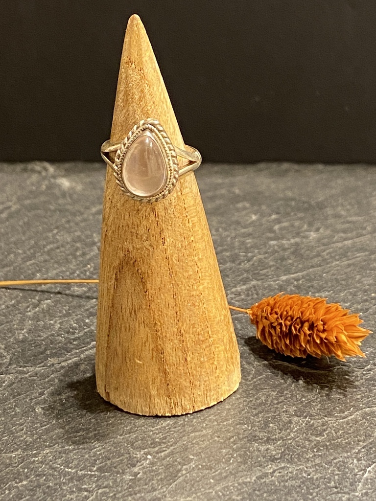 [BAAR-0495-1-4,5-46] Bague Argent 925 & Quartz Rose [0495]