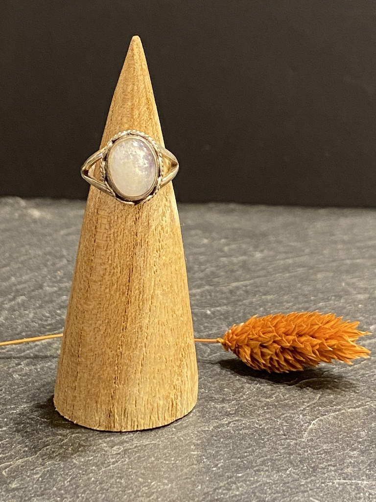 [BAAR-0518-1-4,1-45] Bague Argent 925 & Pierre de Lune [0518]