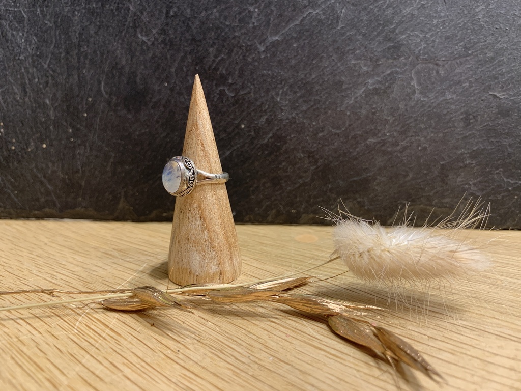 [BAAR-0601-1-4,4-46] Bague Argent 925 & Pierre de Lune [0601]