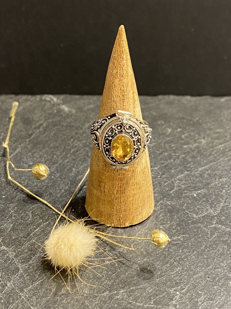 [BAAR-0612-1-7,2-57] Bague Poison Argent 925 & Citrine [0612]