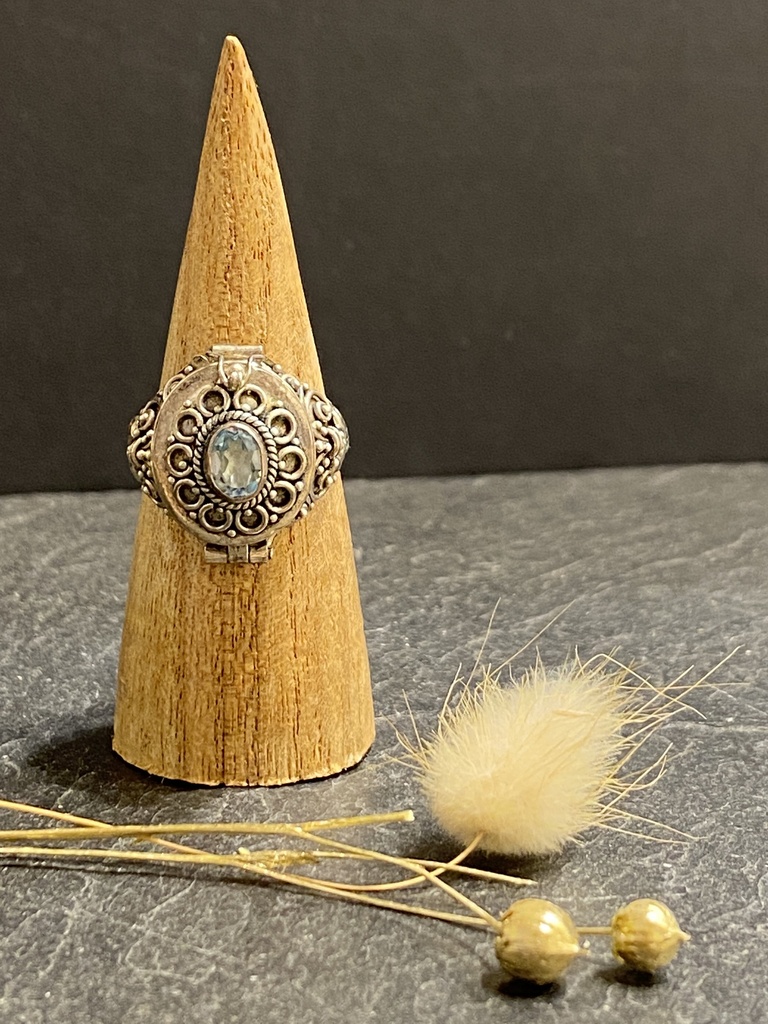 [BAAR-0615-1-6,8-59] Bague Poison Argent 925 & Topaze [0615]